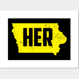 Iowa Her Map Posters and Art